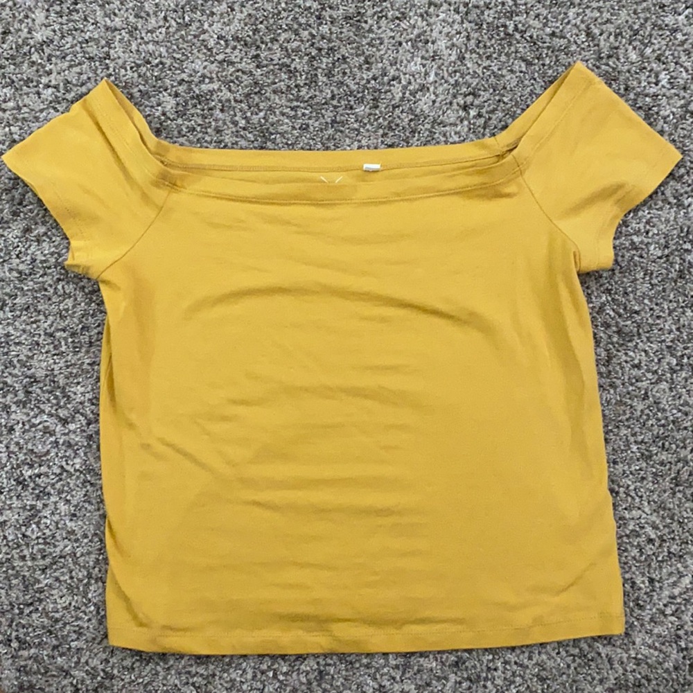 PacSun Mustard Yellow Off the Shoulder Top